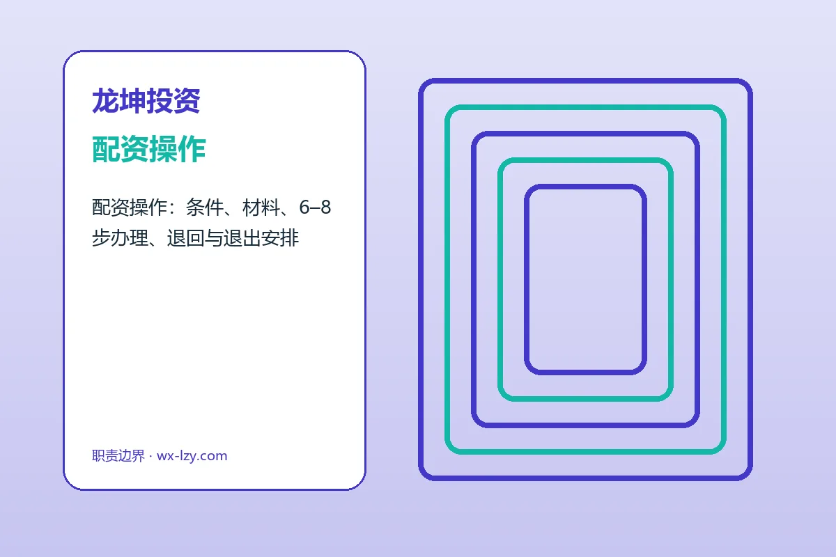 龙坤投资配资服务办理流程示意